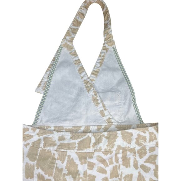 Anthropologie Maeve Gardeners Apron Shortalls Romper Neutral Women Size 6 - Picture 15 of 16